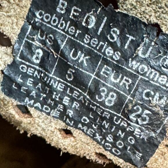 Bed Stu Dutchess Wedge Boots Distressed Stacked Heel Size 8 - Picture 10 of 10